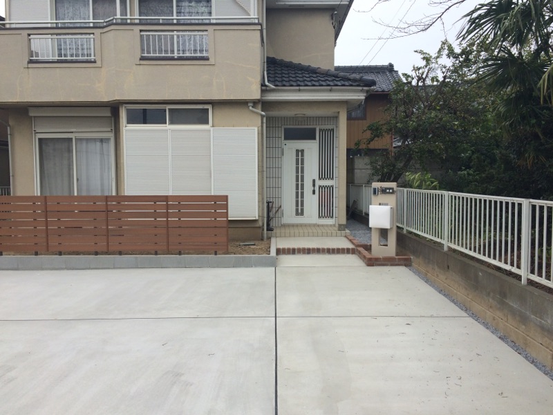 車庫スペースから門廻りを外構リフォーム～加須市